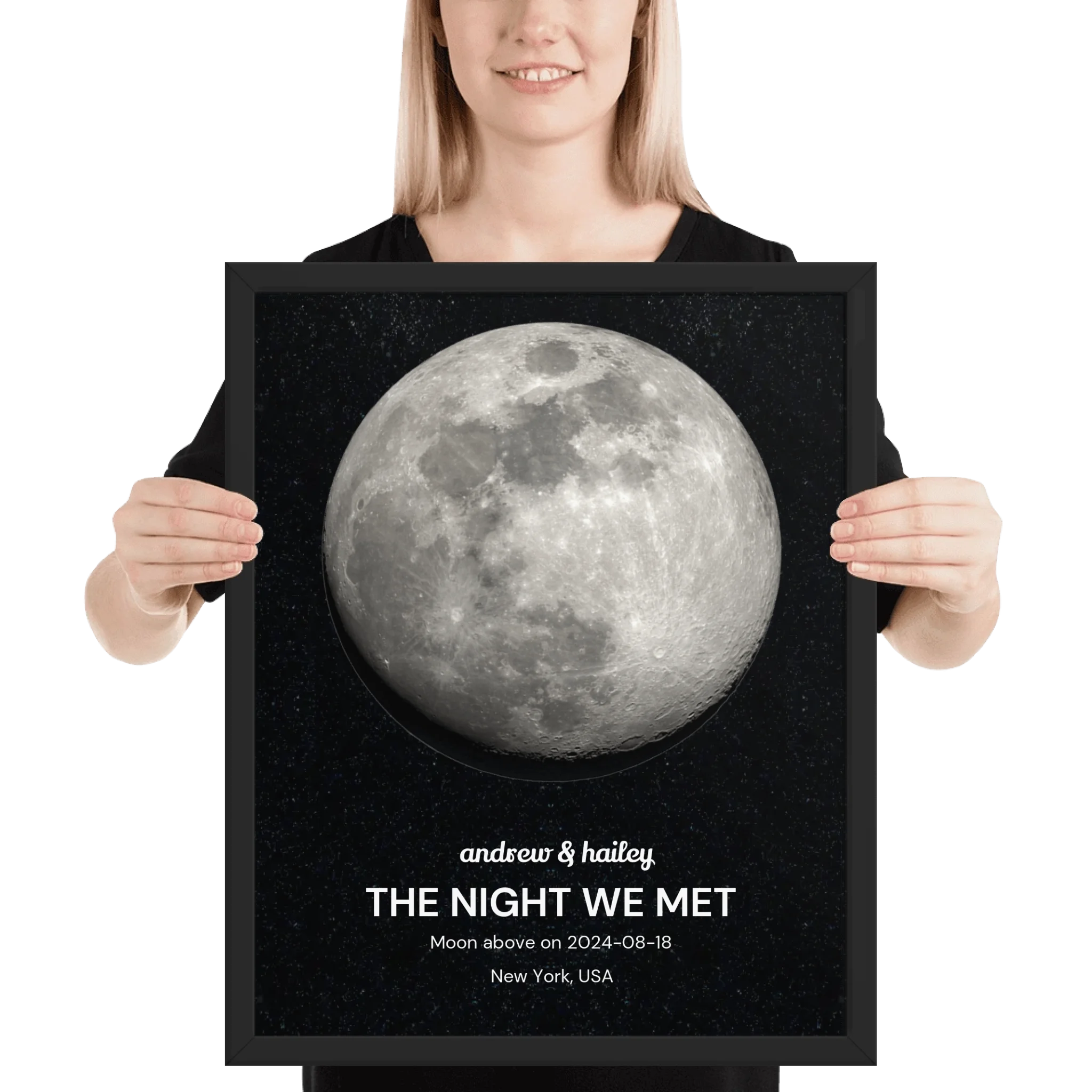 Moon Phase – Personalized Wall Art (Poster or Framed) • Museum-Quality Print
