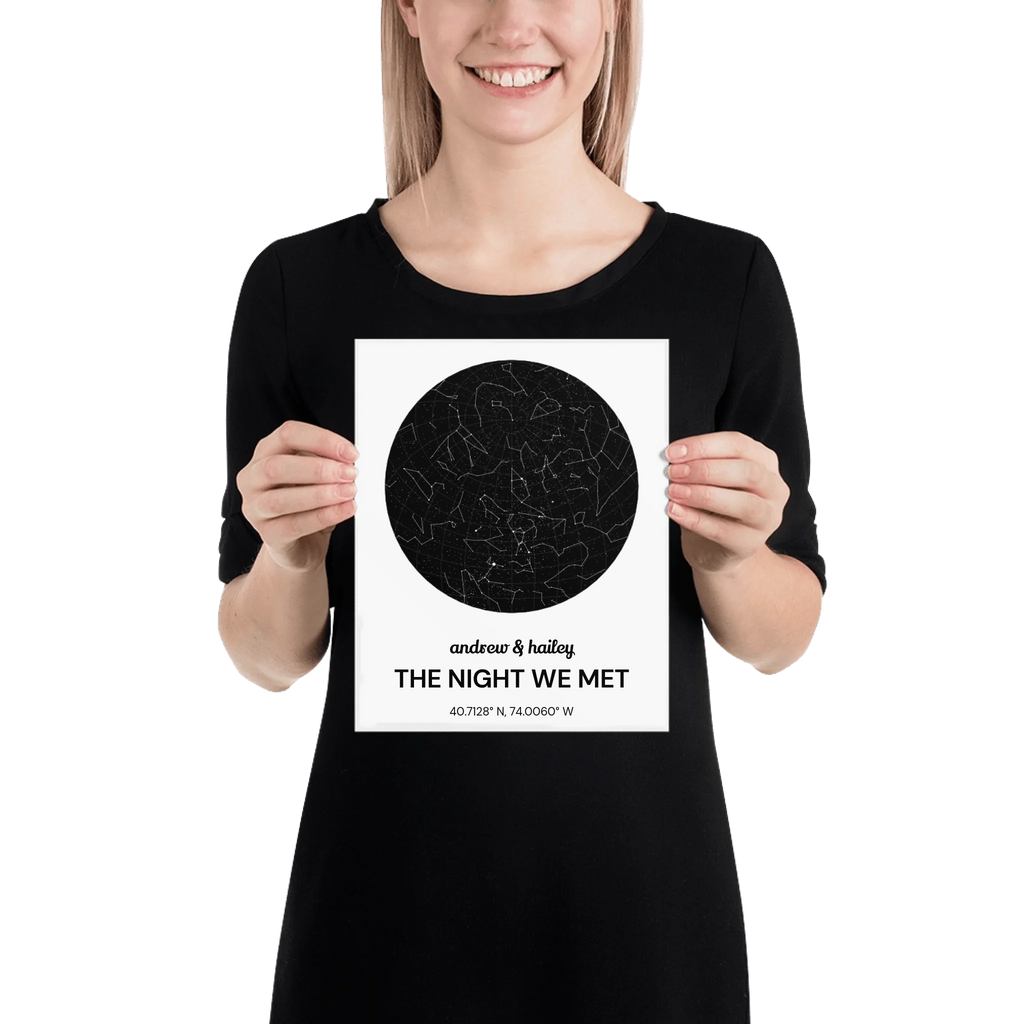 Starmap Generator Circle – Personalized Wall Art (Poster or Framed) • Museum-Quality Print