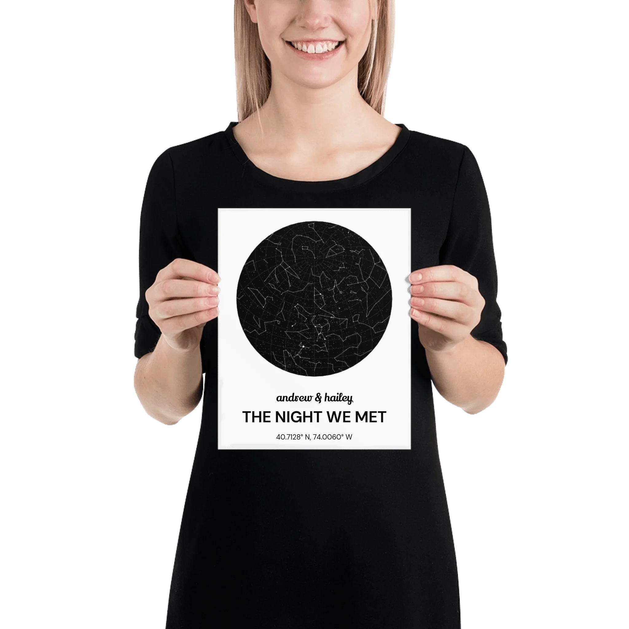 Starmap Generator Circle – Personalized Wall Art (Poster or Framed) • Museum-Quality Print