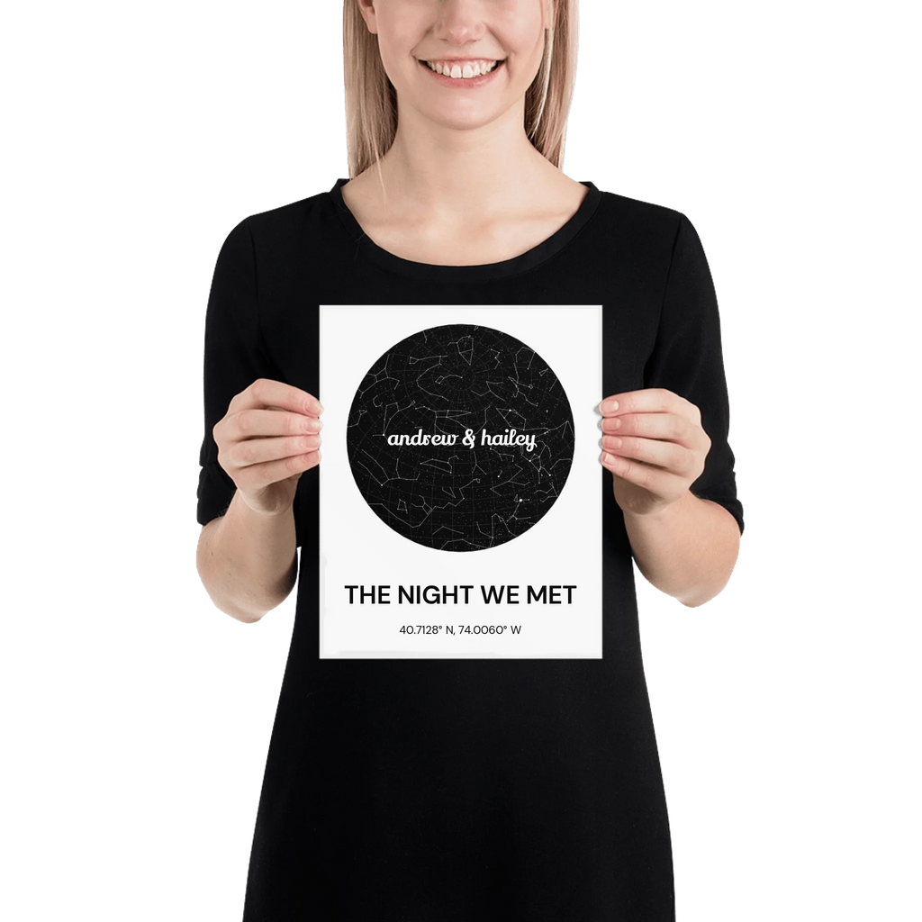 Starmap Generator Circle – Personalized Wall Art (Poster or Framed) • Museum-Quality Print