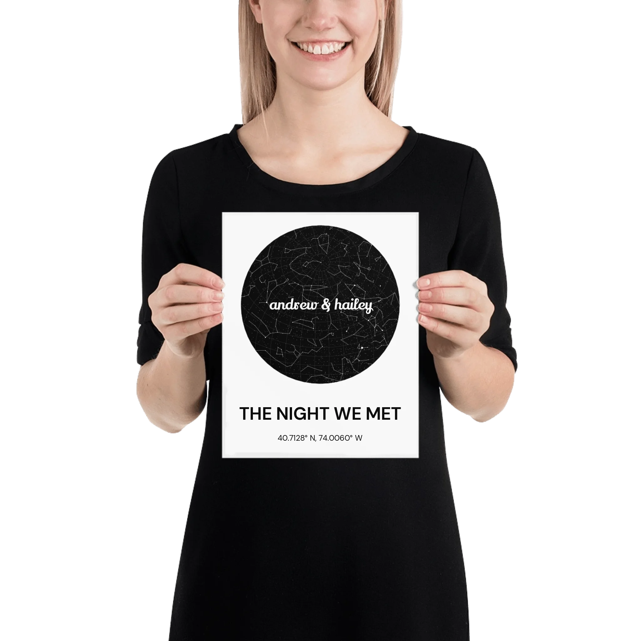 Starmap Generator Circle – Personalized Wall Art (Poster or Framed) • Museum-Quality Print