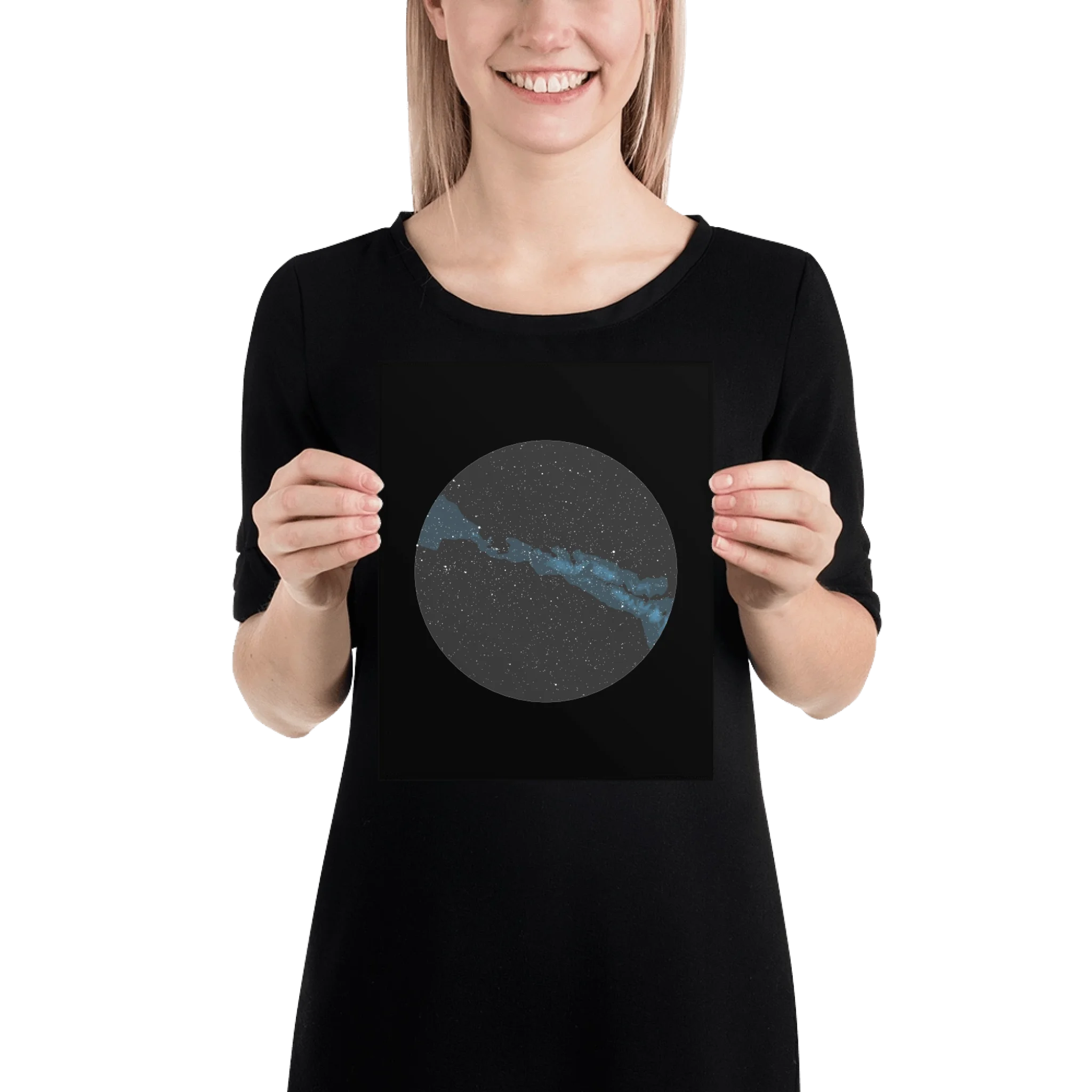 Starmap Generator Circle 2 – Personalized Wall Art (Poster or Framed) • Line Breaks Version • Museum-Quality Print