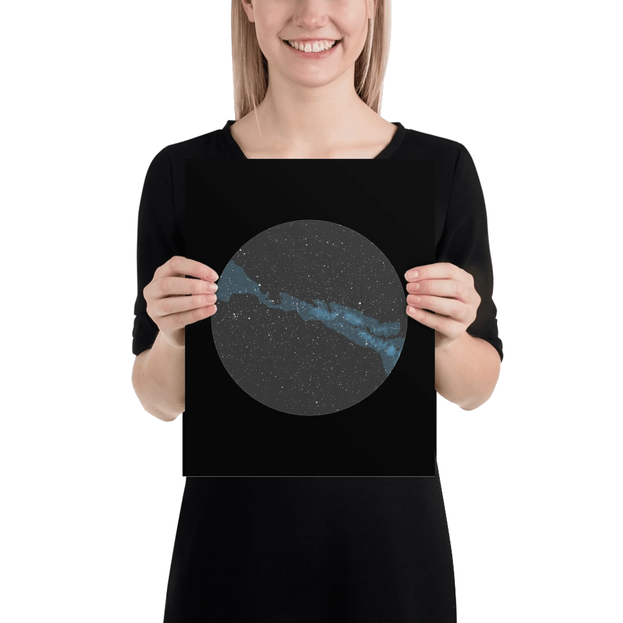 Starmap Generator Circle 2 – Personalized Wall Art (Poster or Framed) • Line Breaks Version • Museum-Quality Print