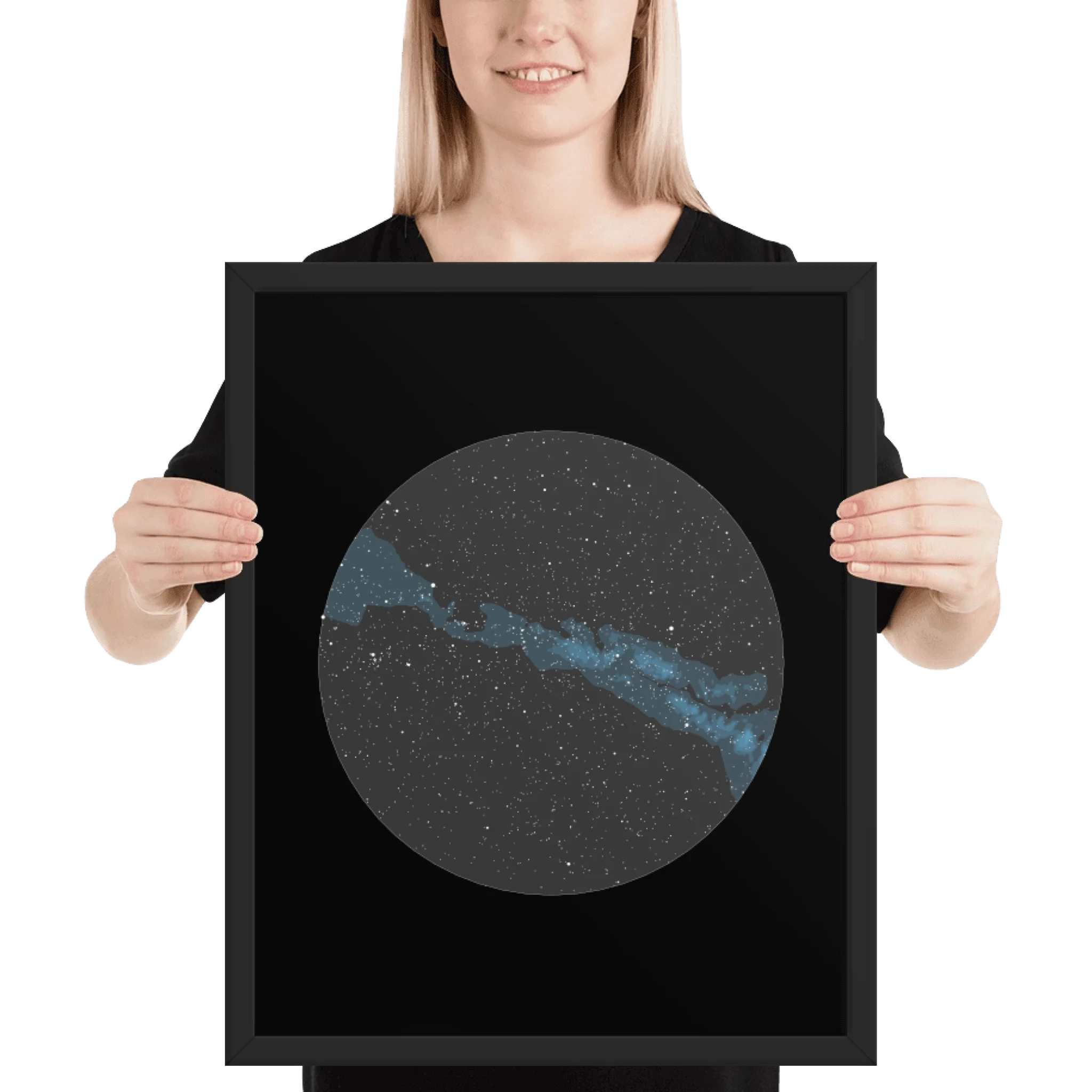 Starmap Generator Circle 2 – Personalized Wall Art (Poster or Framed) • Line Breaks Version • Museum-Quality Print