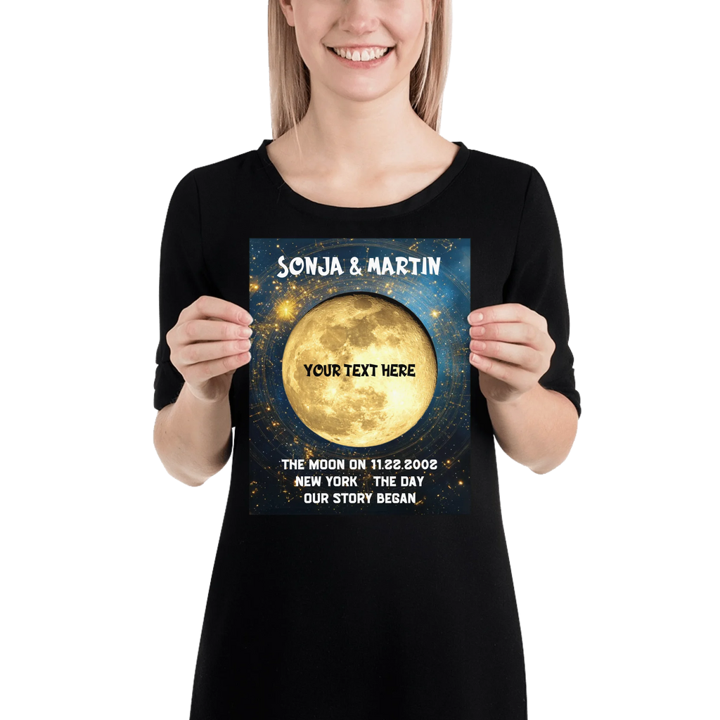 Moon Phase 2 – Personalized Wall Art (Poster or Framed) • Museum-Quality Print
