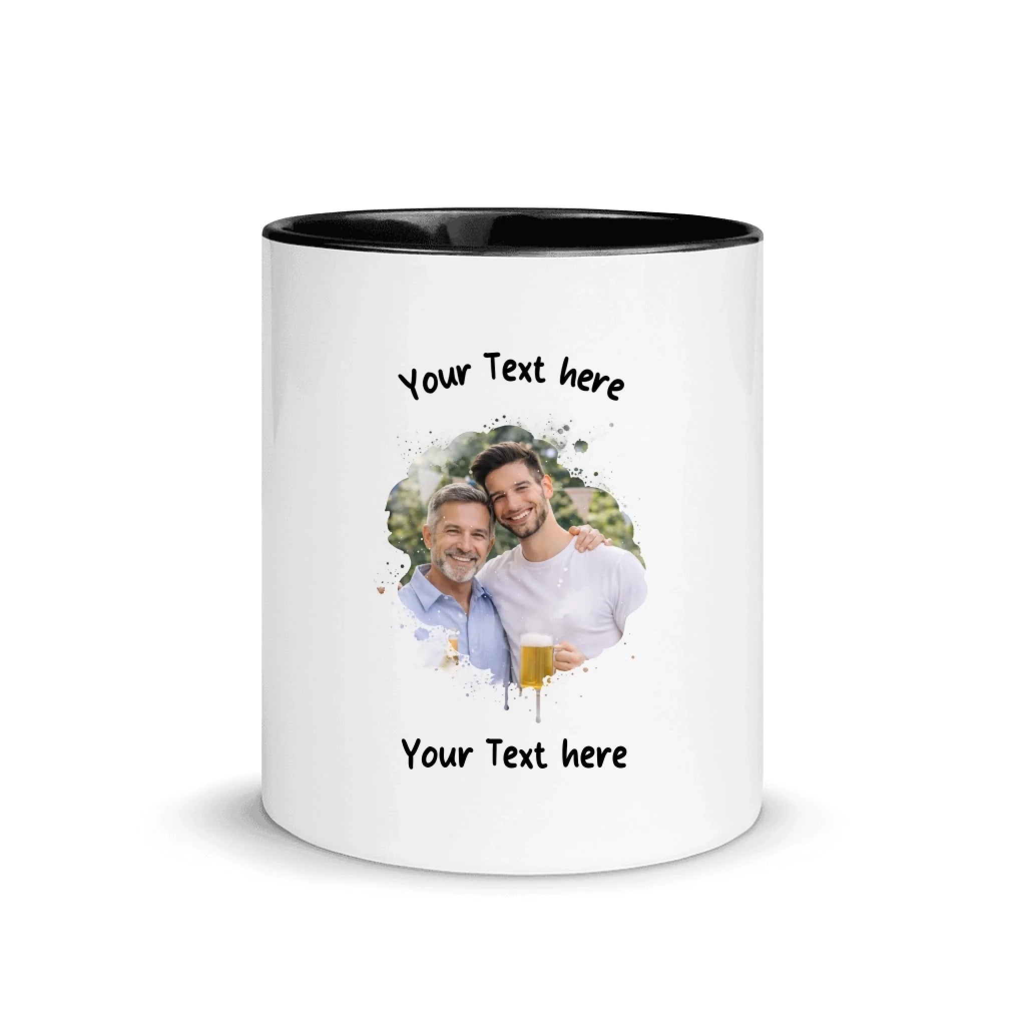 Create Your Own Photo Design 3 • Splash – Personalized Color Accent Mug – 11 oz