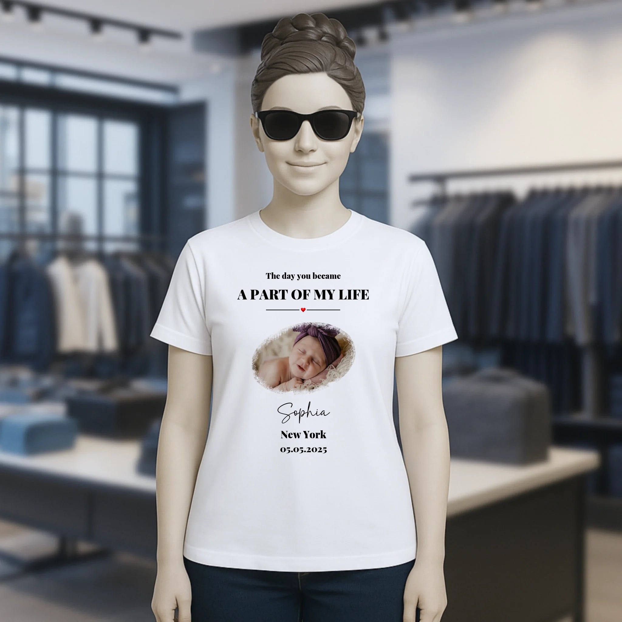 Create Your Own Photo Design 9 – Personalized Unisex T-Shirt | Bella + Canvas 3001 • Baby, Newborn, Parents, Couple