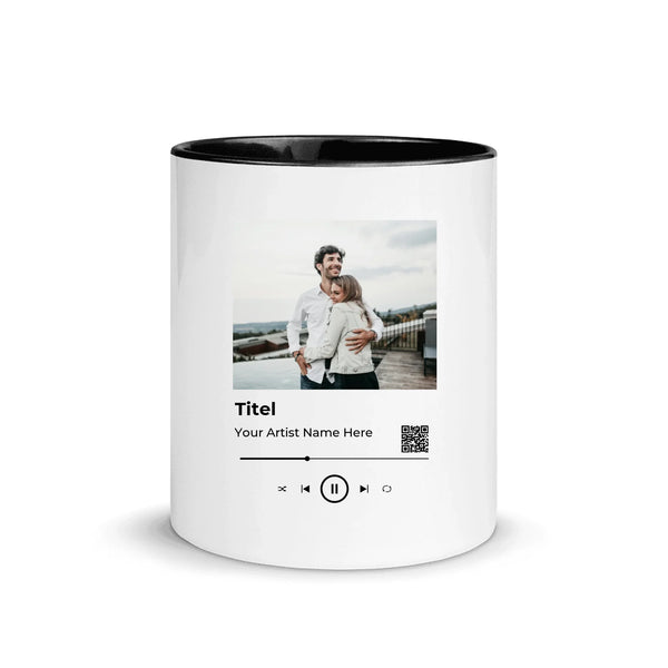 Spotify • Create Your Own Photo Design 6 – Personalized Color Accent Mug – 11 oz
