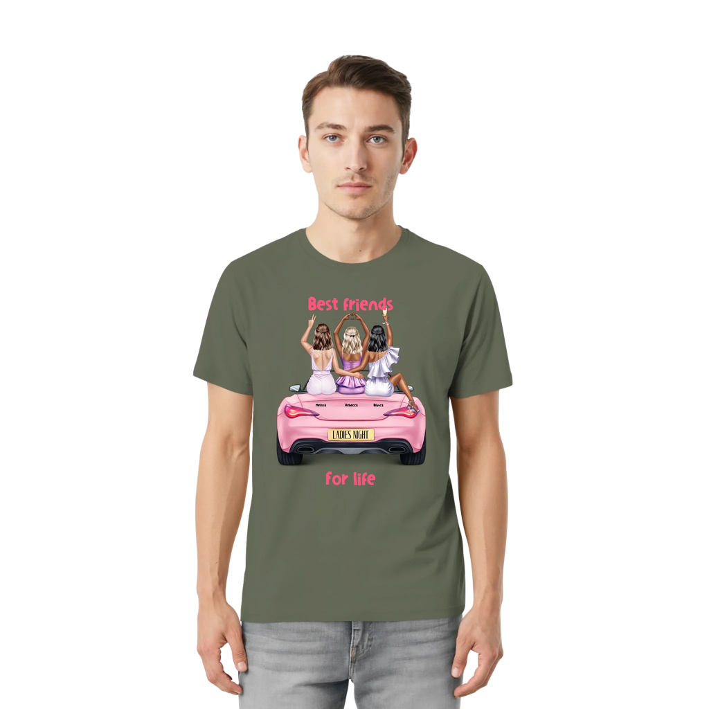 Bella + Canvas 3001 front-unisex-essential-premium-t-shirt-military-green-857-2000x