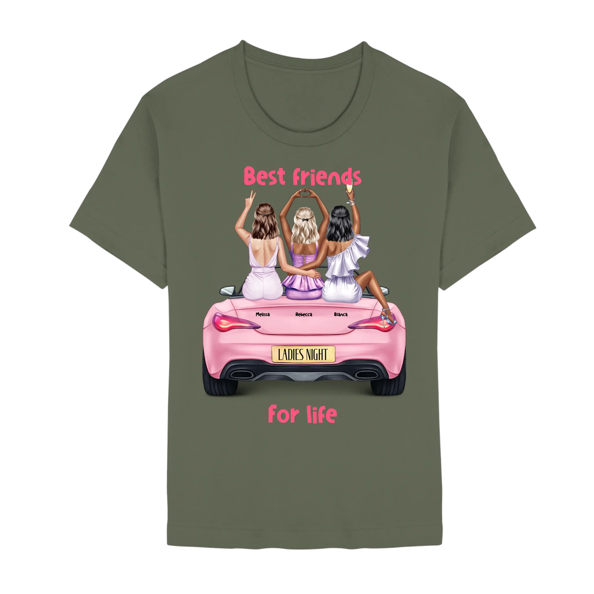Bella + Canvas 3001 front-unisex-essential-premium-t-shirt-military-green-617-2000x