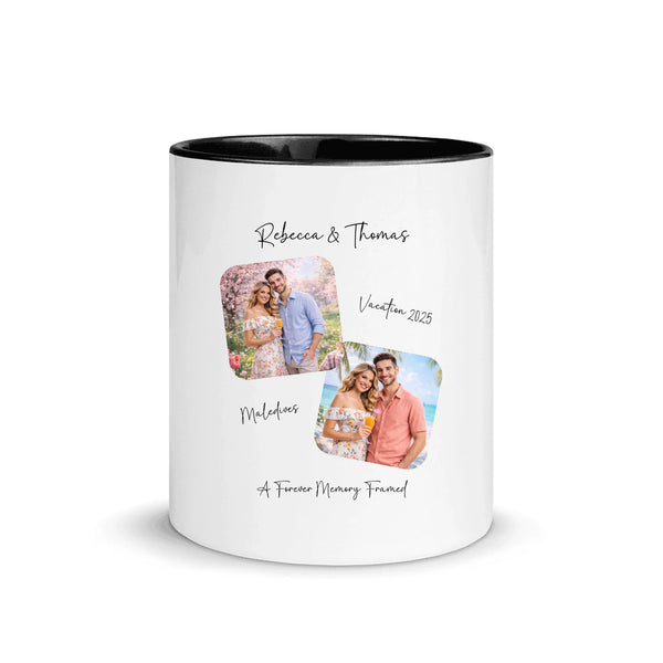 Create Your Own Photo Design 10 – Personalized Color Accent Mug – 11 oz • 2 Photo-Collage