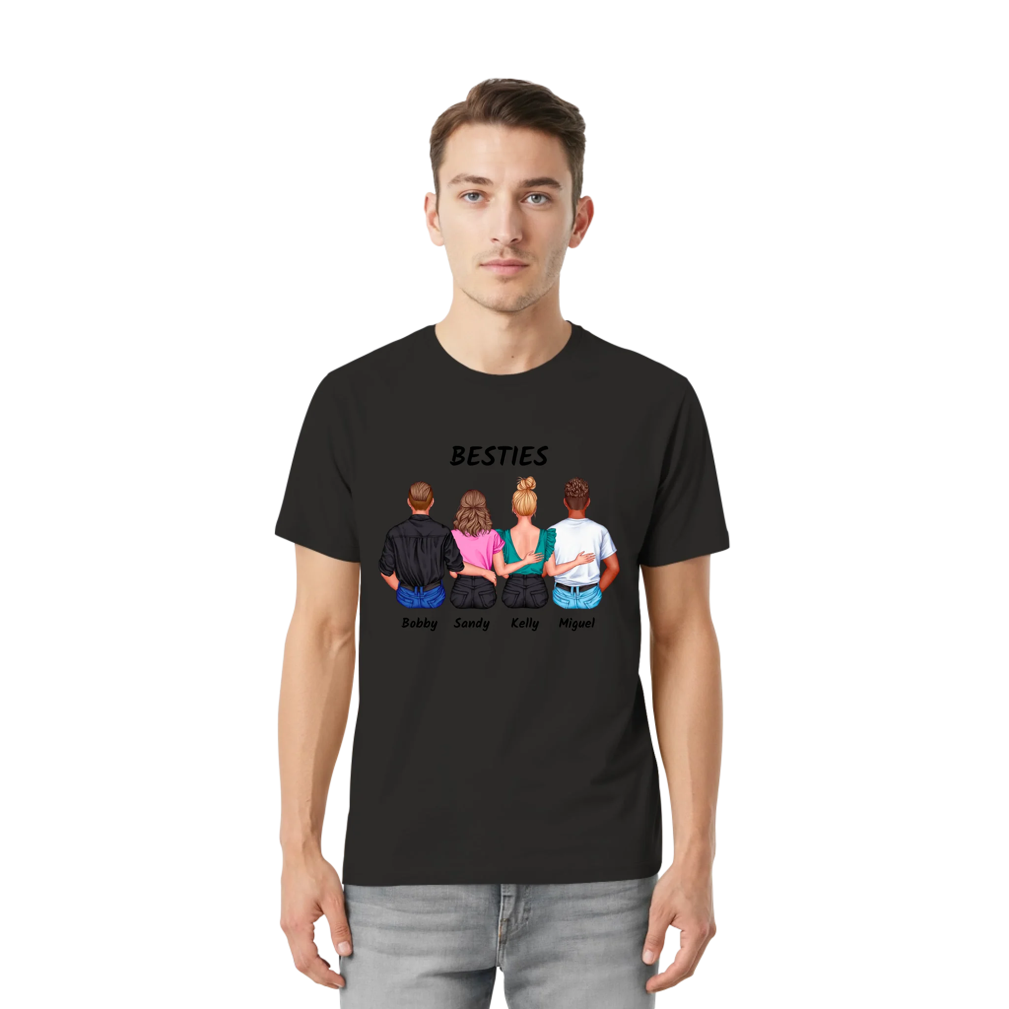 Bella + Canvas 3001 front-unisex-essential-premium-t-shirt-black-857-2000x