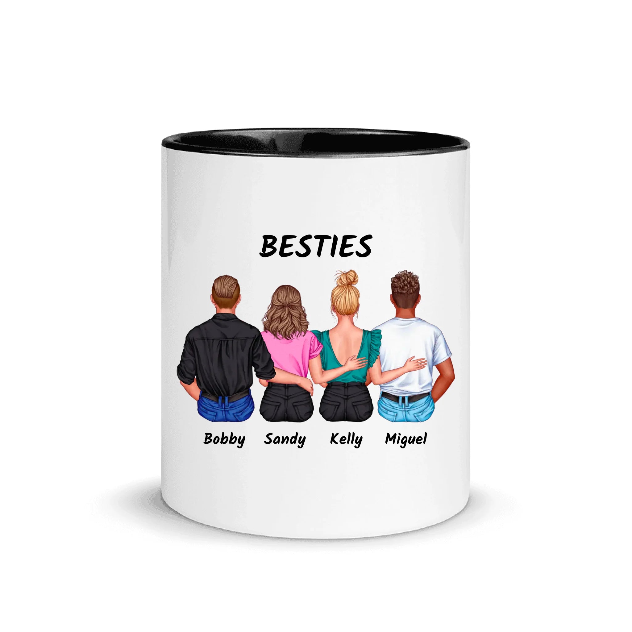Friends & Couples (2-4 People) – Personalized Unisex T-Shirt | Bella + Canvas 3001 • Custom Character Design