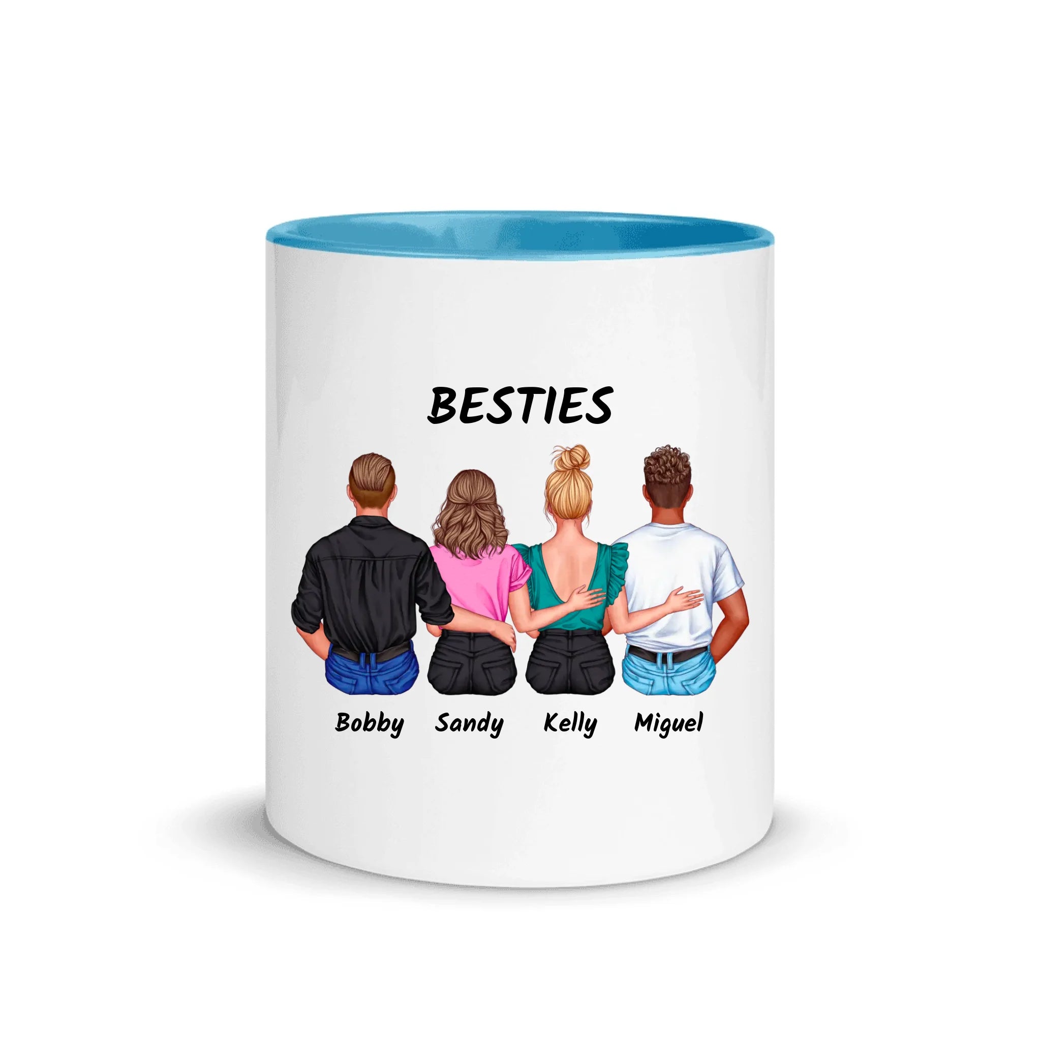 Friends & Couples (2-4 People) – Personalized Unisex T-Shirt | Bella + Canvas 3001 • Custom Character Design