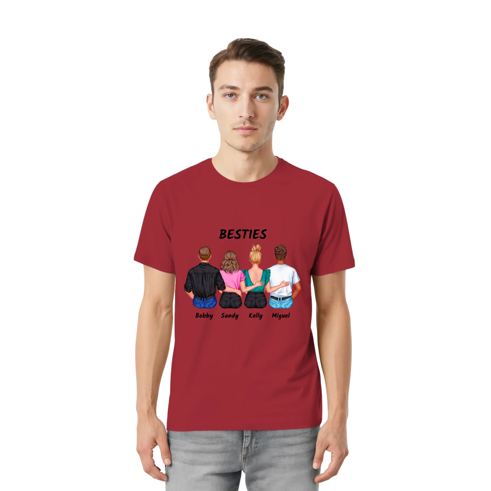 Bella + Canvas 3001 front-unisex-essential-premium-t-shirt-red-857-2000x