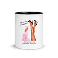 Party Legs (3 Skin Tones) – Personalized Color Accent Mug – 11 oz • Custom Character Design