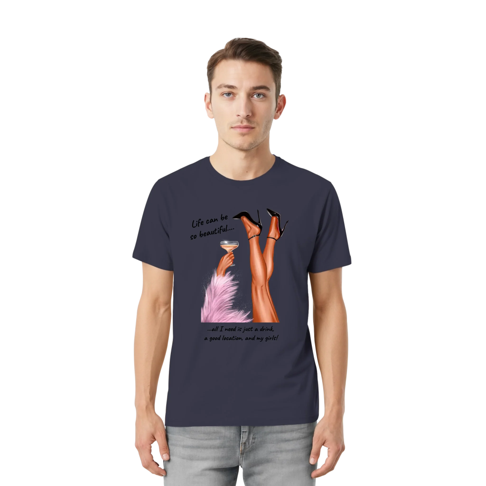 Bella + Canvas 3001 front-unisex-essential-premium-t-shirt-navy-857-2000x