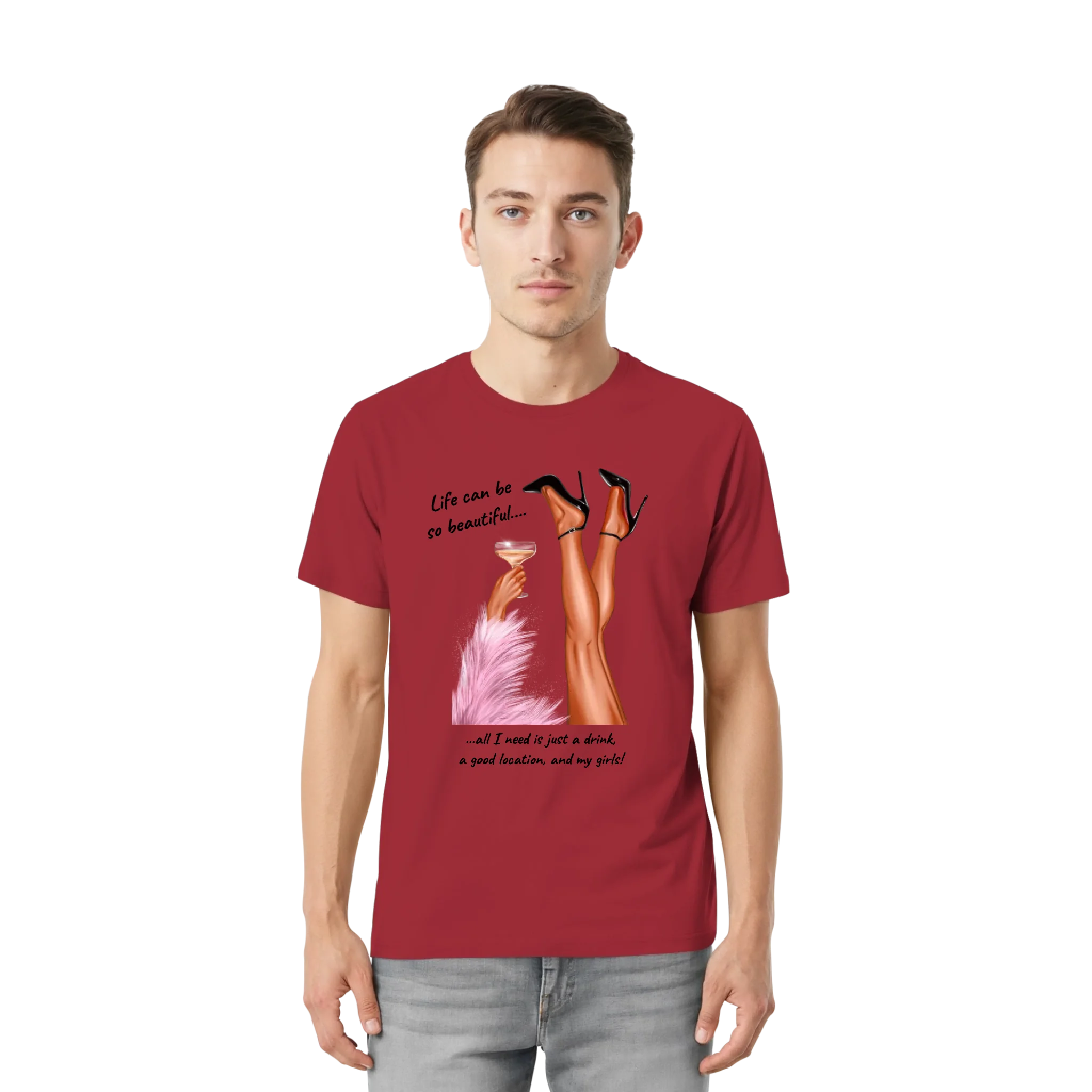 Bella + Canvas 3001 front-unisex-essential-premium-t-shirt-red-857-2000x