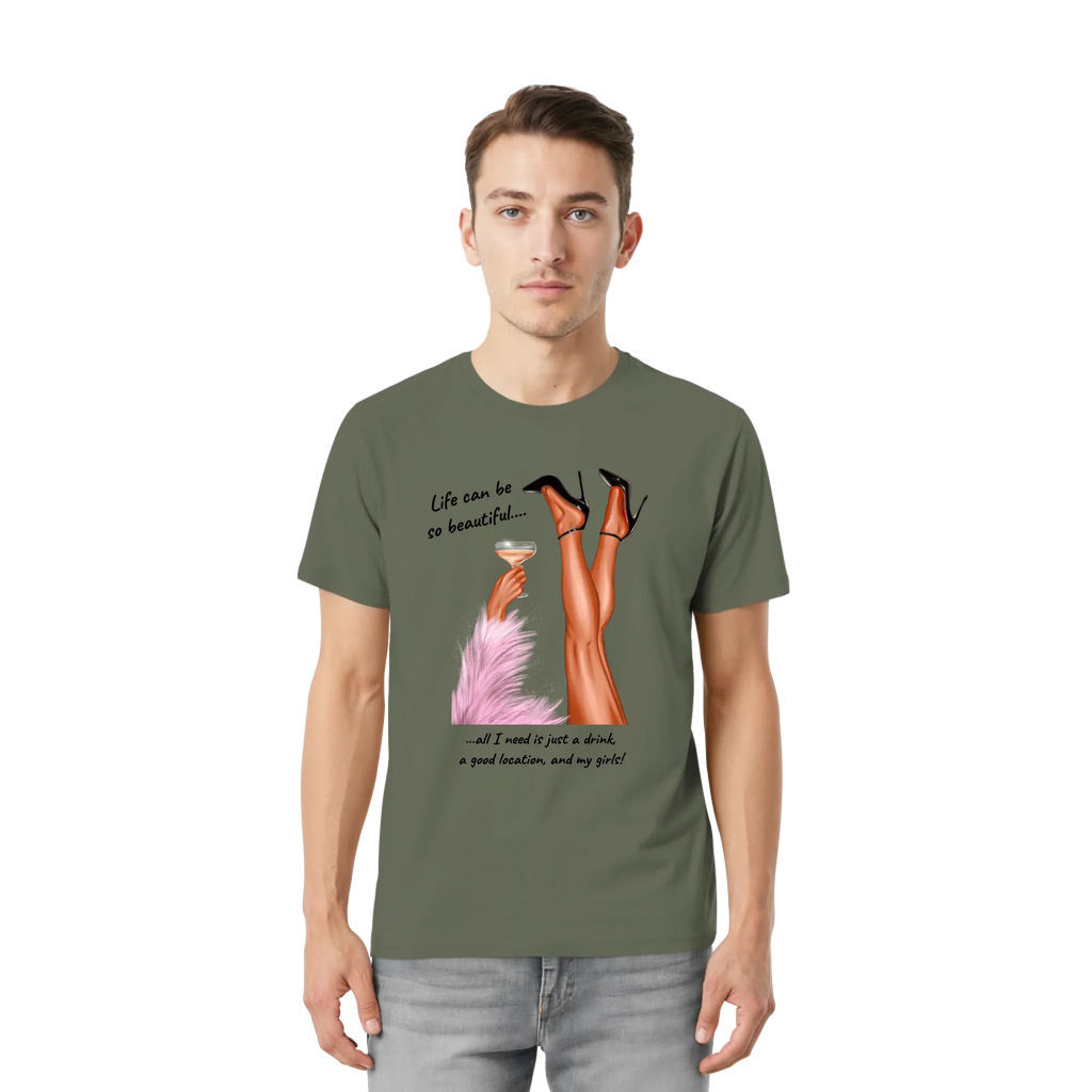 Bella + Canvas 3001 front-unisex-essential-premium-t-shirt-military-green-857-2000x
