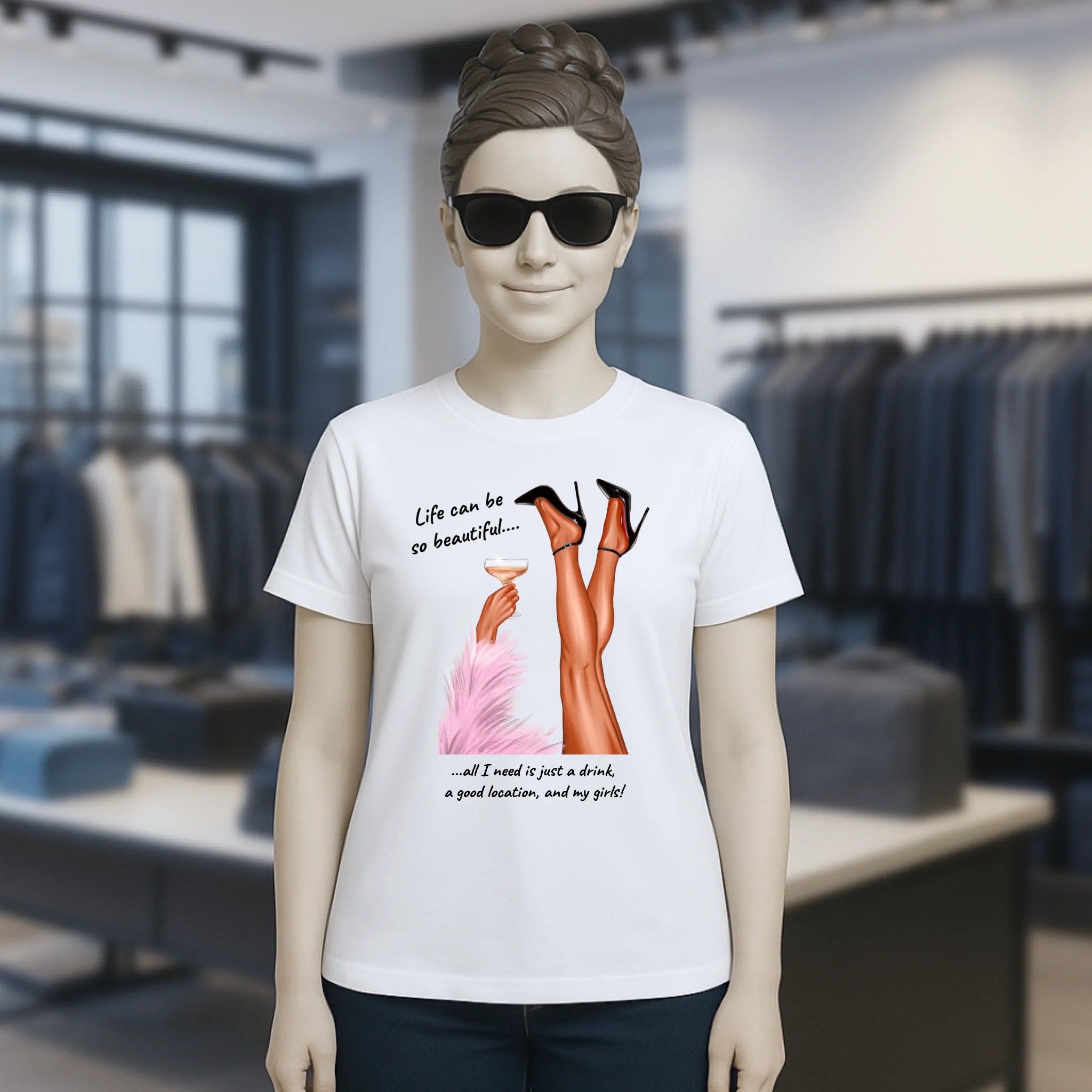 Party Legs (3 Skin Tones) – Personalized Unisex T-Shirt | Bella + Canvas 3001 • Custom Character Design