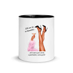 Party Legs (3 Skin Tones) – Personalized Color Accent Mug – 11 oz • Custom Character Design