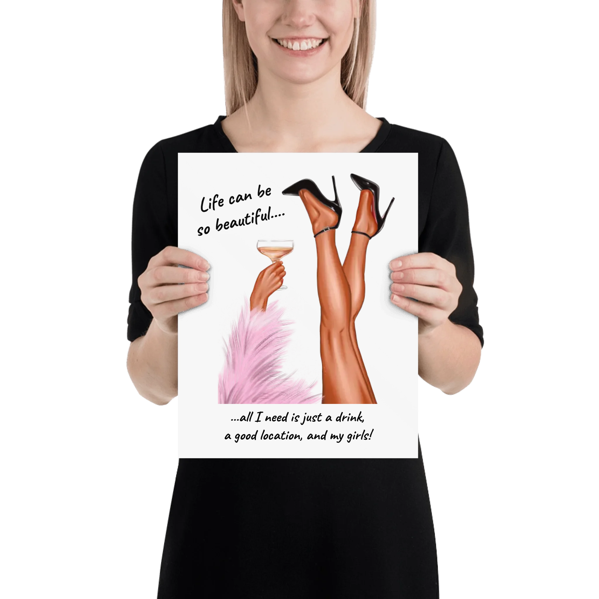 Party Legs (3 Skin Tones) – Personalized Wall Art (Poster or Framed) • Museum-Quality Print - Custom Character Design