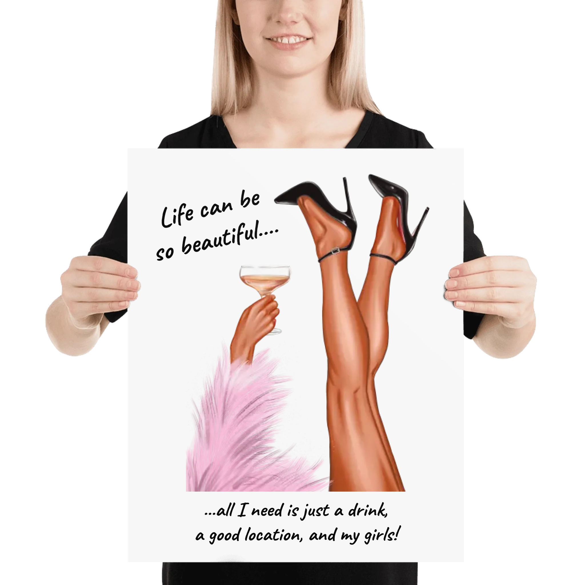 Party Legs (3 Skin Tones) – Personalized Wall Art (Poster or Framed) • Museum-Quality Print - Custom Character Design