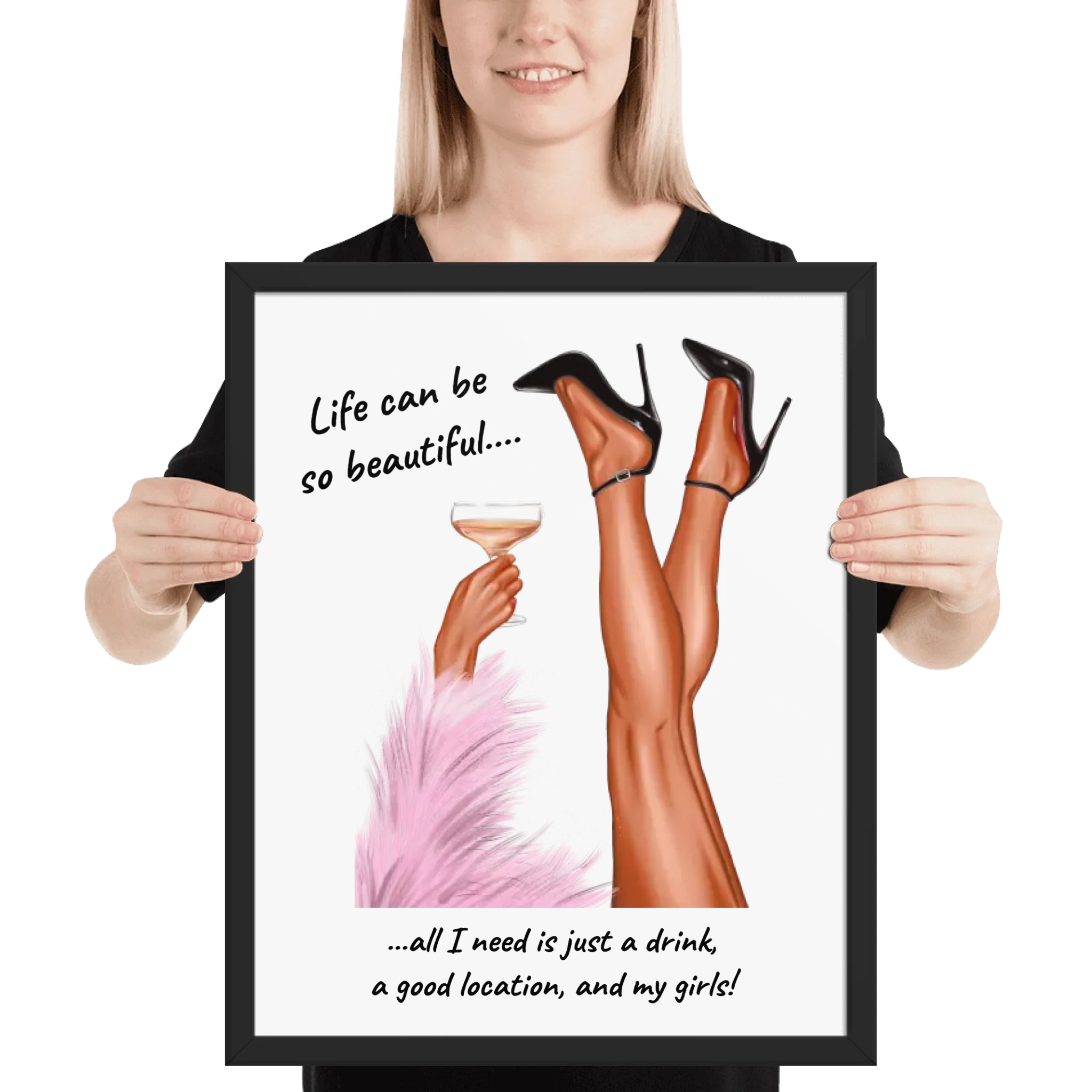 Party Legs (3 Skin Tones) – Personalized Wall Art (Poster or Framed) • Museum-Quality Print - Custom Character Design