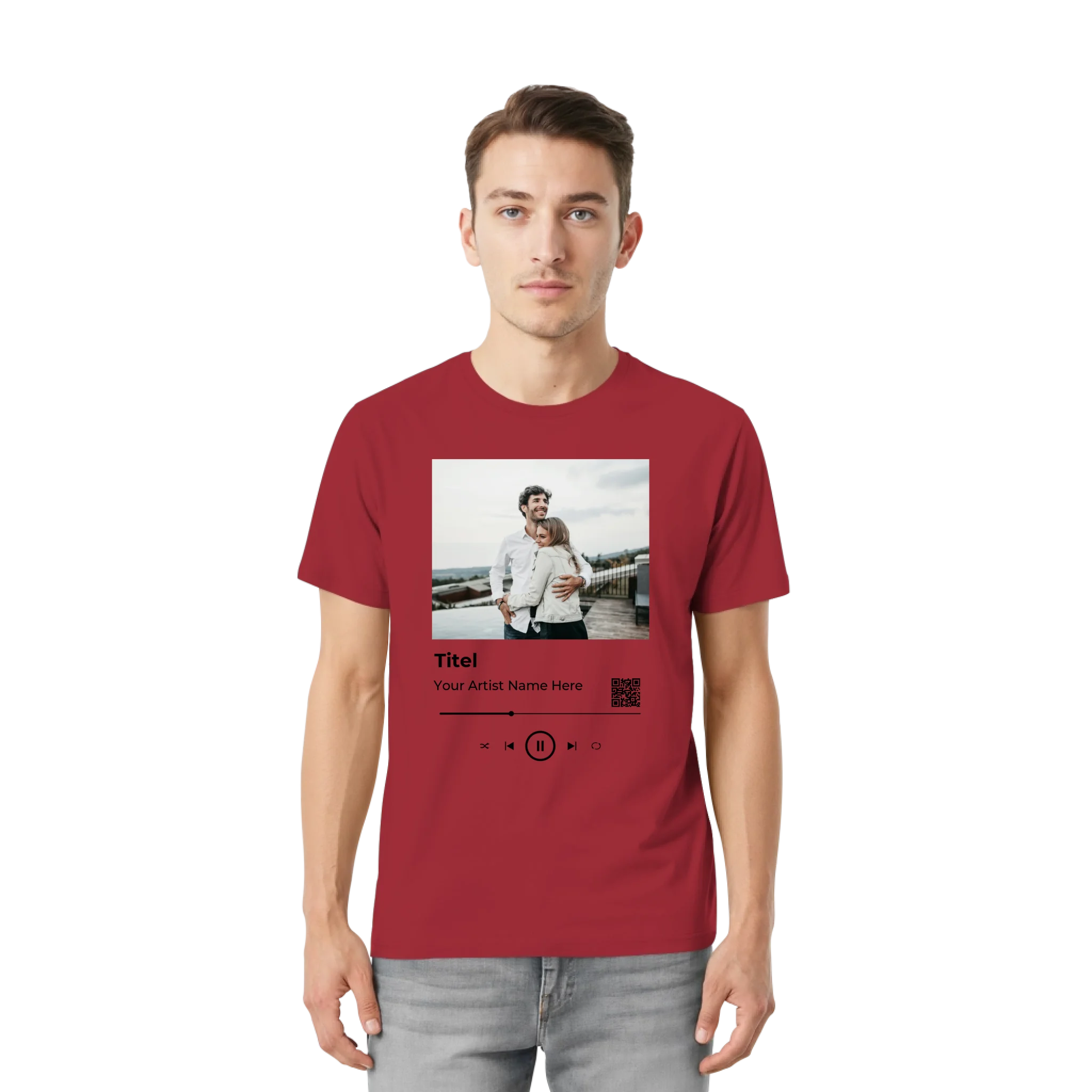Bella + Canvas 3001 front-unisex-essential-premium-t-shirt-red-857-2000x