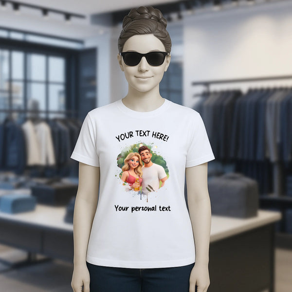 One-Click AI Cartoon Effect 1 Splash – Upload Your Photo – Personalized Unisex T-Shirt | Bella + Canvas 3001