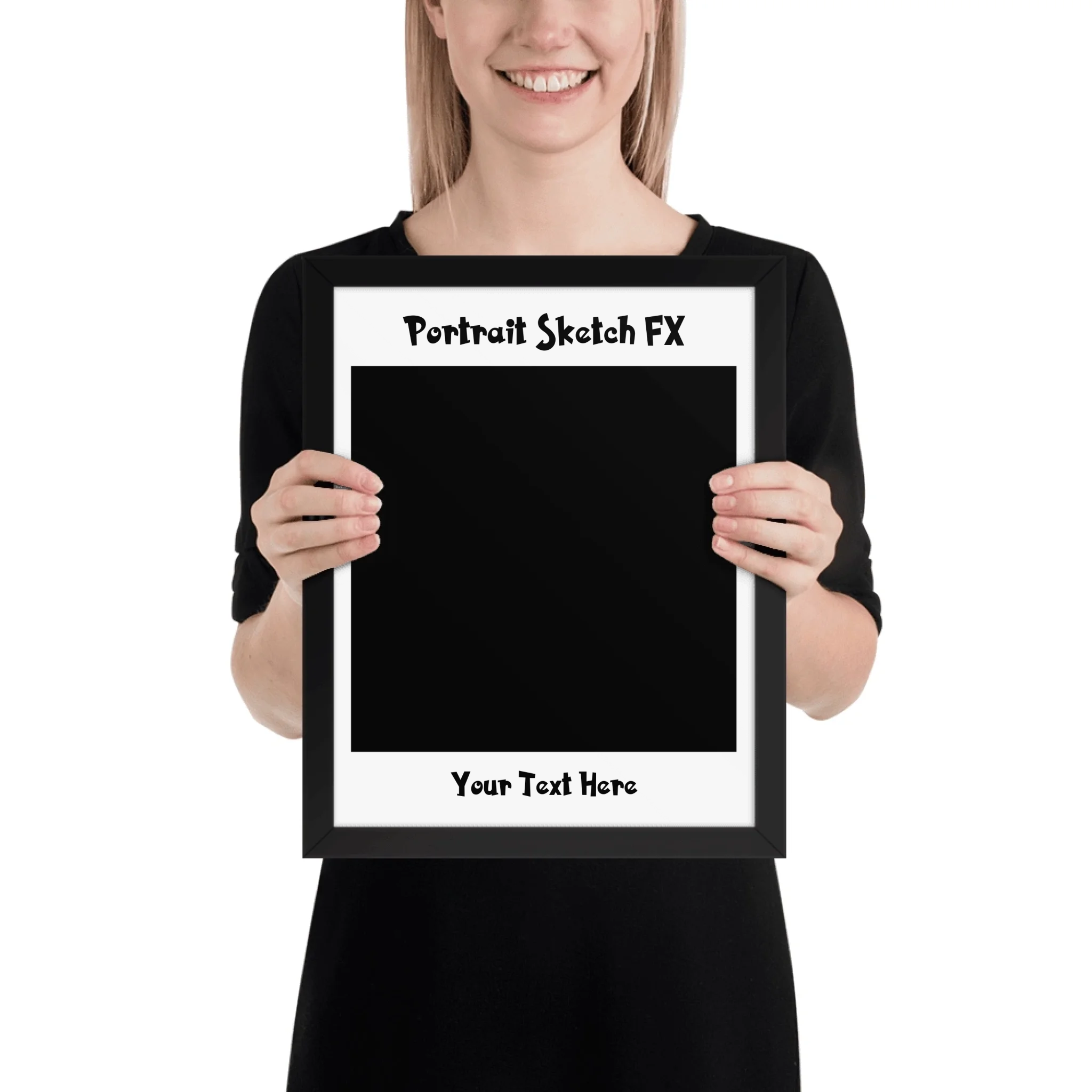 Create Your Own Photo Design 5  – Personalized Wall Art (Poster or Framed) • Portrait Sketch Effect FX • Museum-Quality Print