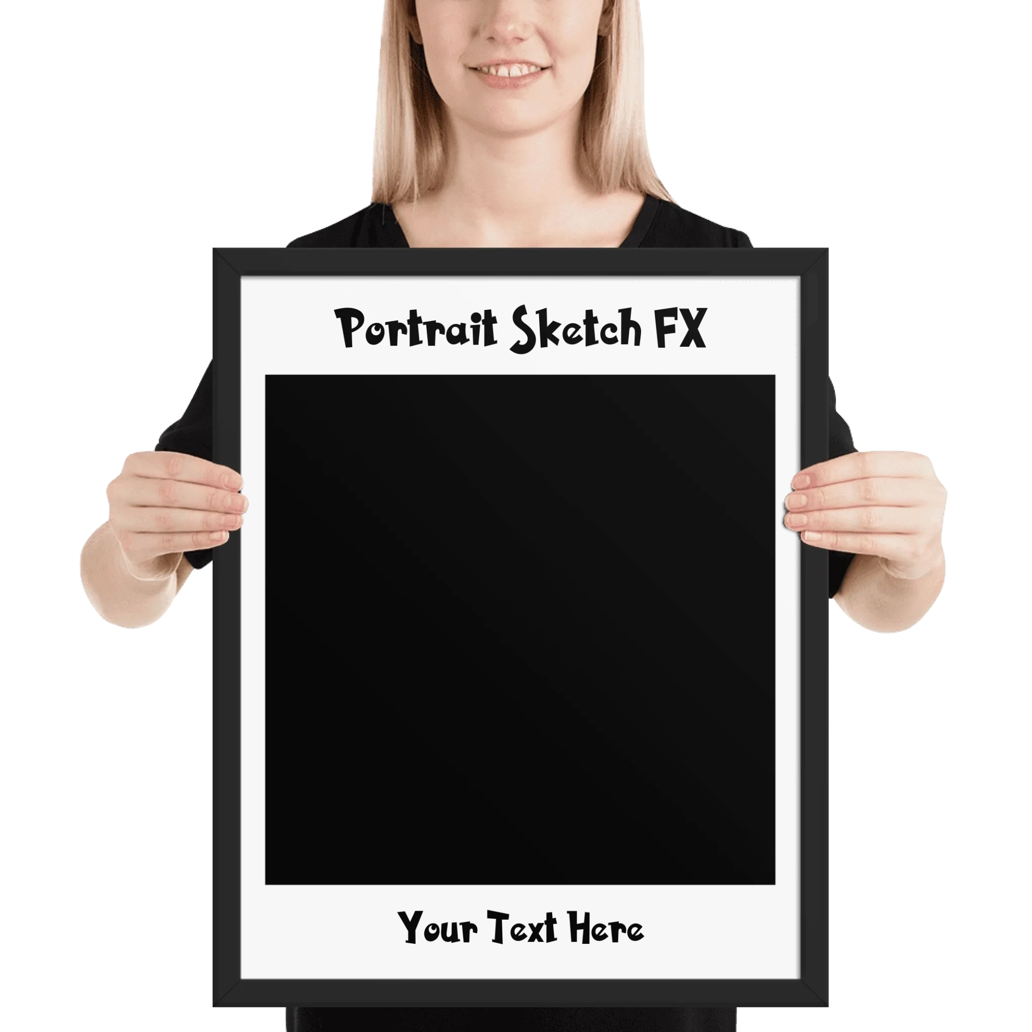 Create Your Own Photo Design 5  – Personalized Wall Art (Poster or Framed) • Portrait Sketch Effect FX • Museum-Quality Print