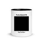 Create Your Own Photo Design 5 • Portrait Sketch FX – Personalized Color Accent Mug – 11 oz