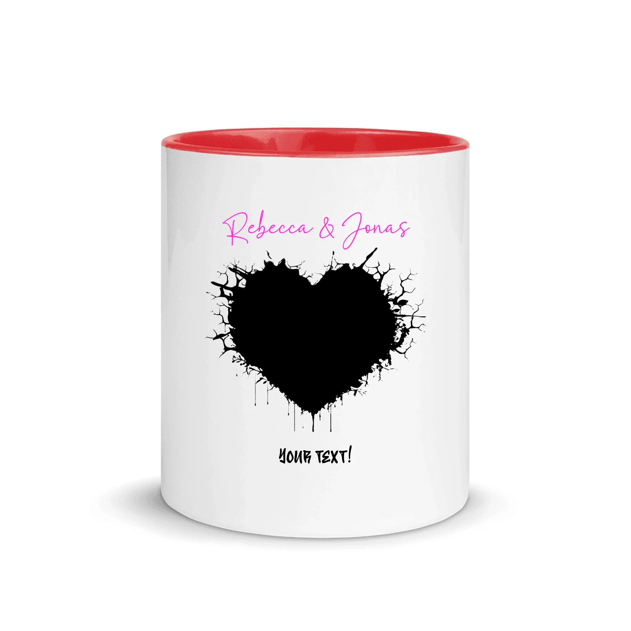 Create Your Own Photo Design 8 – Personalized Color Accent Mug – 11 oz • Wild Heart