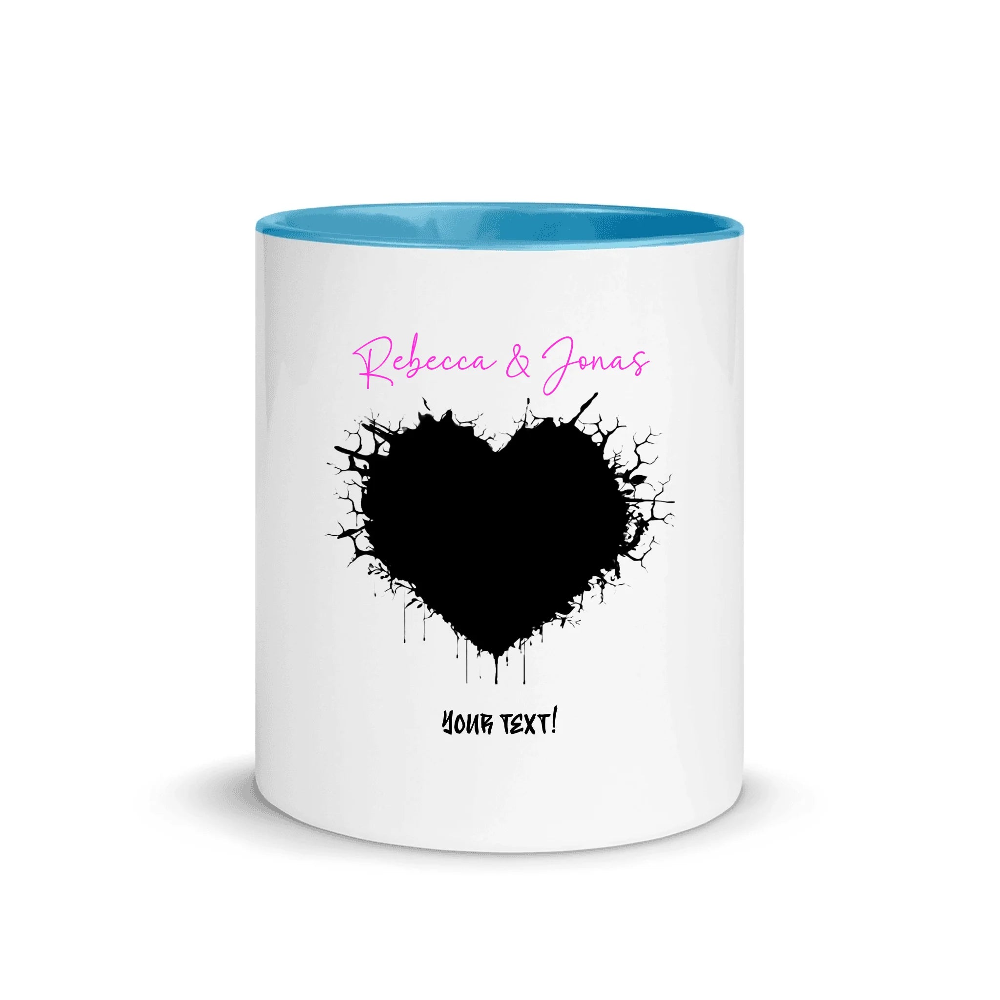 Create Your Own Photo Design 8 – Personalized Color Accent Mug – 11 oz • Wild Heart