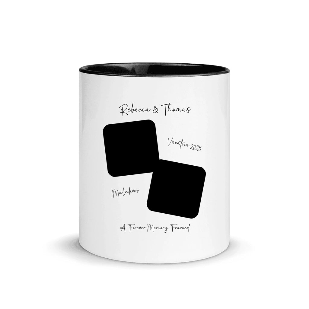 Create Your Own Photo Design 10 – Personalized Color Accent Mug – 11 oz • 2 Photo-Collage