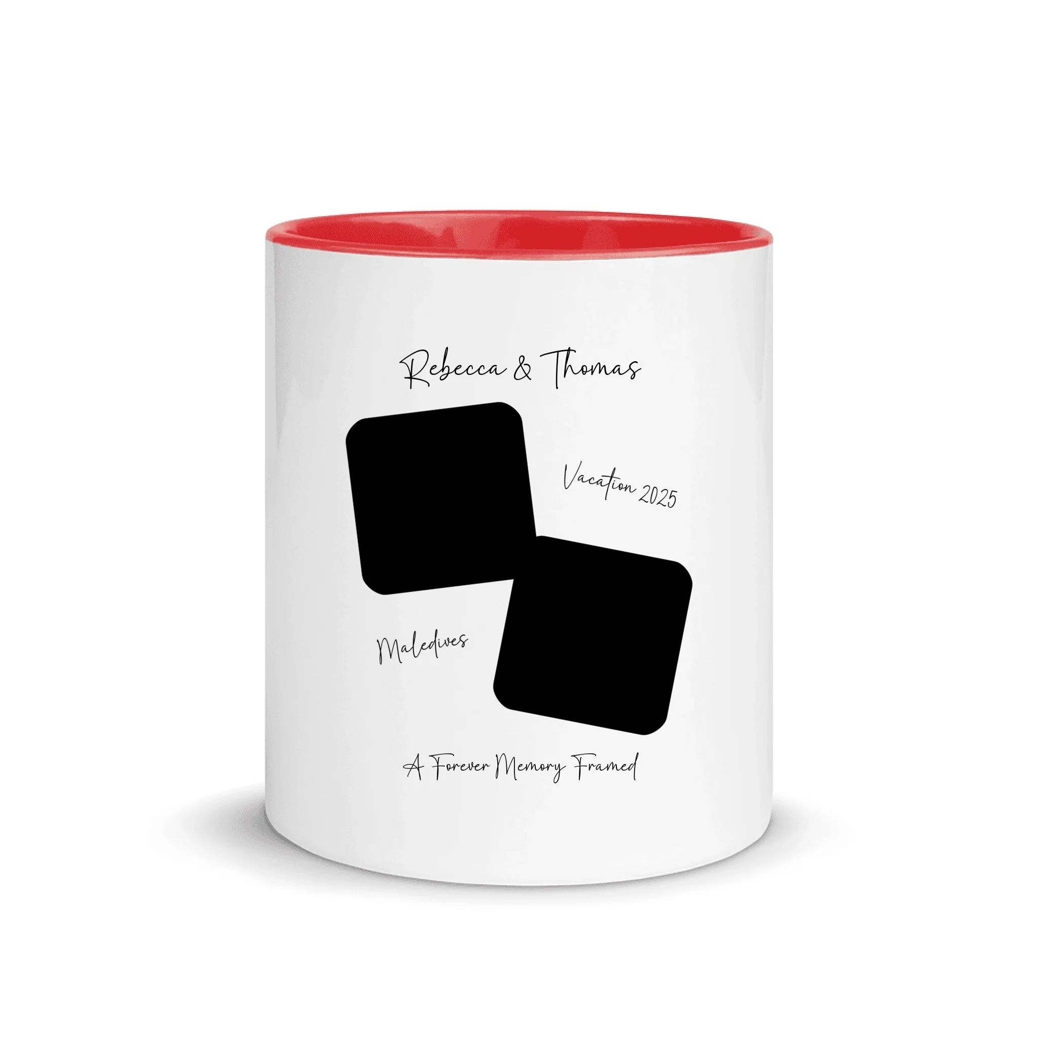 Create Your Own Photo Design 10 – Personalized Color Accent Mug – 11 oz • 2 Photo-Collage