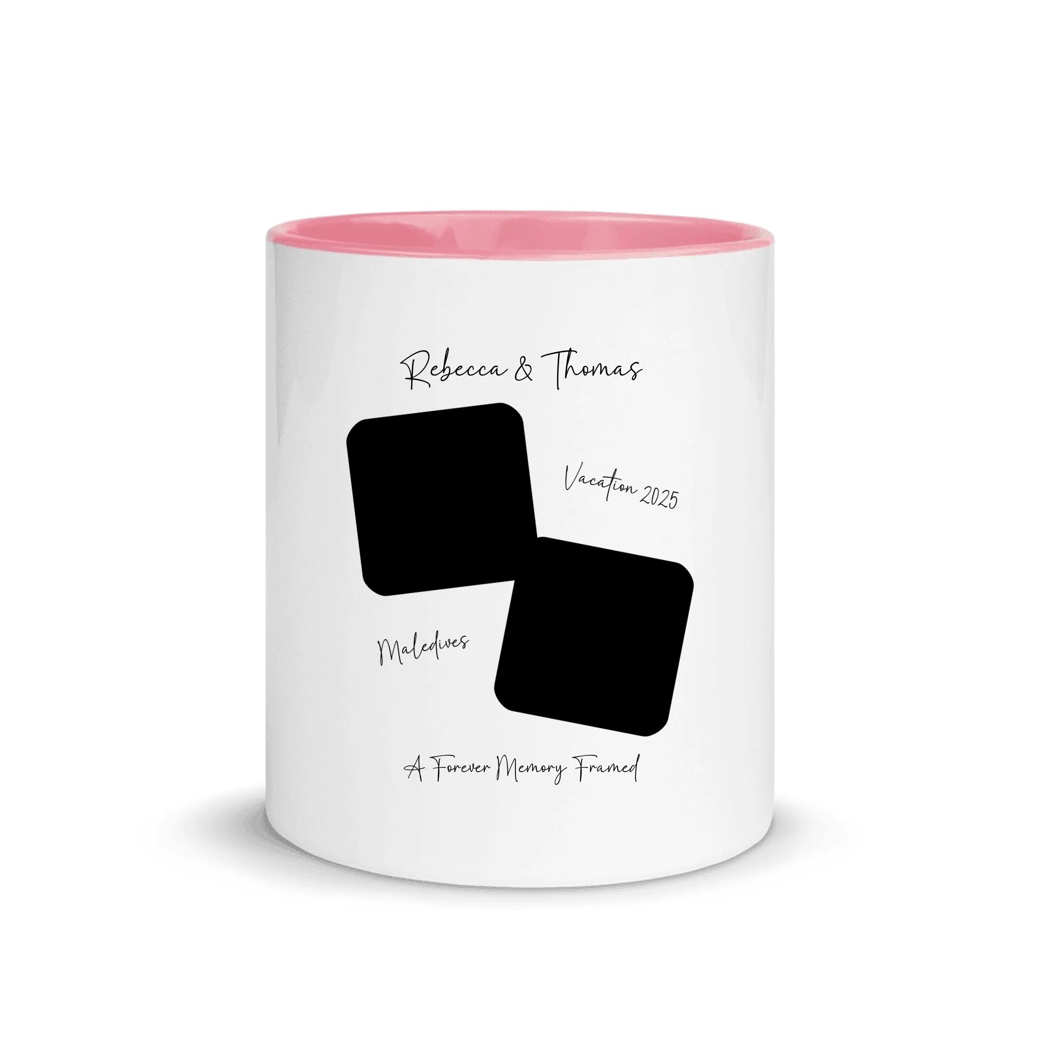 Create Your Own Photo Design 10 – Personalized Color Accent Mug – 11 oz • 2 Photo-Collage
