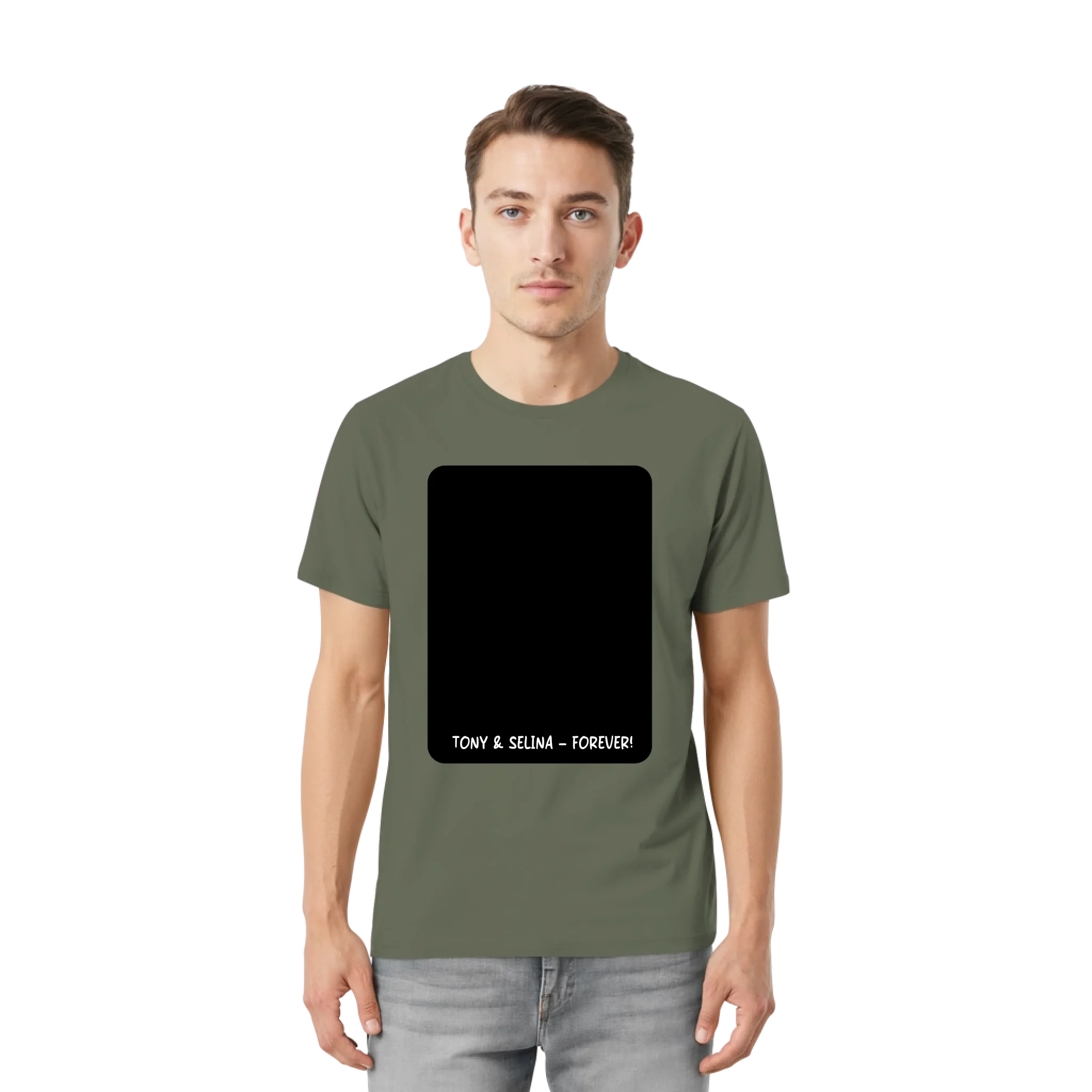 Bella + Canvas 3001 front-unisex-essential-premium-t-shirt-military-green-857-2000x