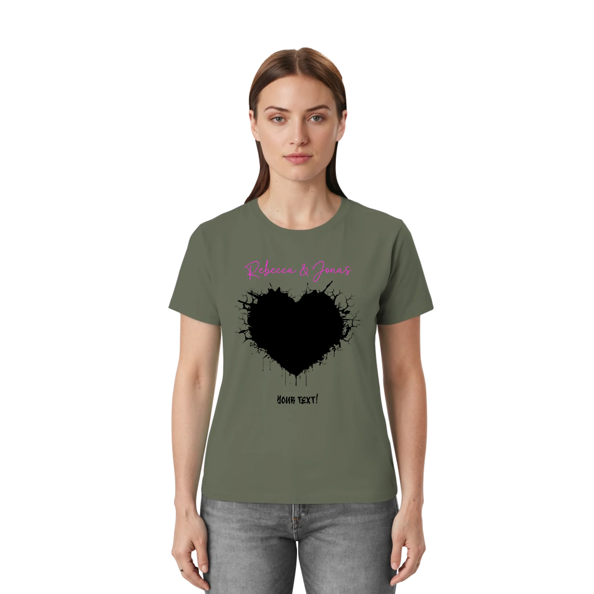 Bella + Canvas 3001 front-unisex-essential-premium-t-shirt-military-green-855-2000x